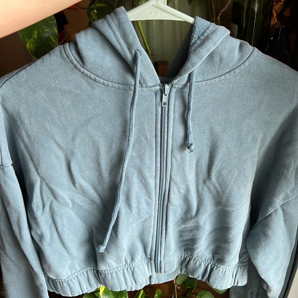 PacSun Cropped full zip sweatshirt